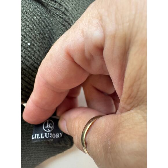 Lilusory Women’s Mock Neck Pullover Sweater Green Side Slits Classic Career - Picture 7 of 11